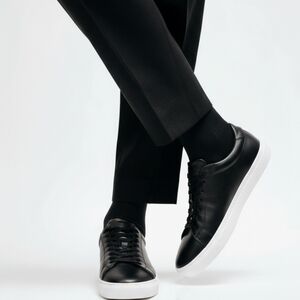 Classic Black Leather Sneakers